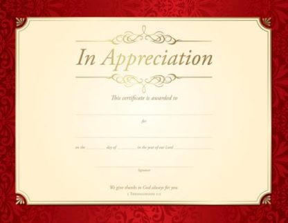 730817353050 Certificate Of Appreciation Pack Of 6