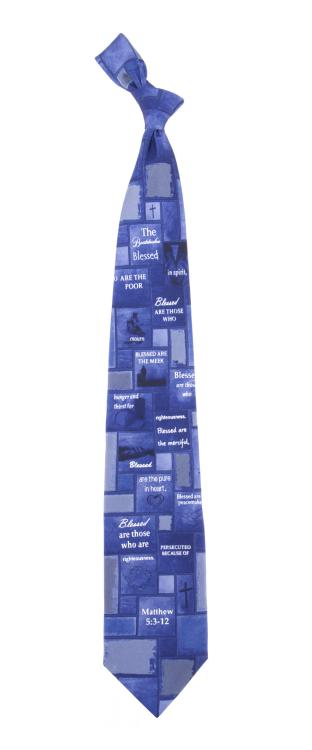 796736090872 Beatitudes Matthew 5:3-12 Silk Tie