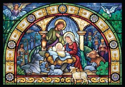 871241008625 Stained Glass Holy Night Traditional Advent Calendar