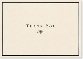 9781593591069 Black And Cream Thank You Note Cards