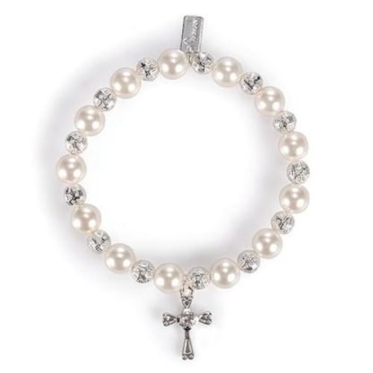 089945615784 Rhodium Baby To Bride Pearl Stretch (Bracelet/Wristband)