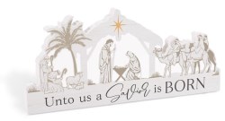 656200544501 Unto Us A Savior Is Born (Plaque)