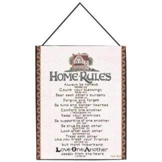 725734382375 Home Rules Tapestry Bannerette