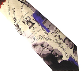 796736089982 Pledge Of Allegiance Silk Necktie (Tie)