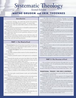 9780310125471 Systematic Theology Laminated Sheet