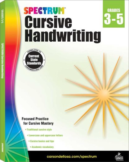 9781483813813 Spectrum Cursive Handwriting Grades 3-5