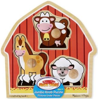 000772020541 Barnyard Animals Jumbo Knob (Puzzle)