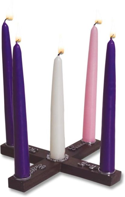 785525258364 Joy Faith Hope Peace Wood Advent Cross