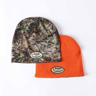 788200539840 God Is My Commander Camo Knit Hat