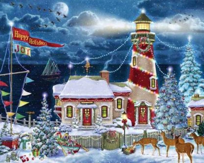 819273024145 Christmas Lighthouse 1000 Piece (Puzzle)