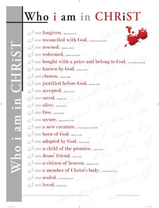 9781596363991 Who I Am In Christ Wall Chart Laminated