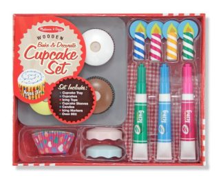 000772040198 Wooden Bake And Decorate Cupcake Set