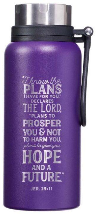 1220000136991 I Know The Plans Stainless Steel Water Bottle Jeremiah 29:11