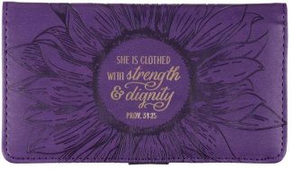 1220000137622 Strength And Dignity Checkbook Cover Proverbs 31:25