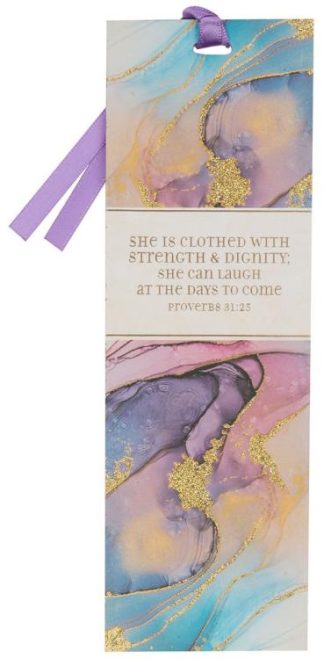 1220000137998 Strength And Dignity Purple Marbled Premium Proverbs 31:25