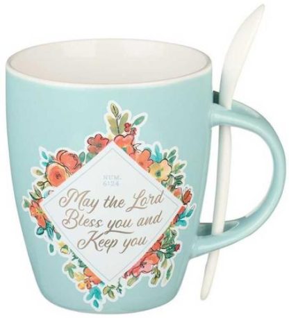 1220000139718 May The Lord Bless You And Keep You Mug With Spoon