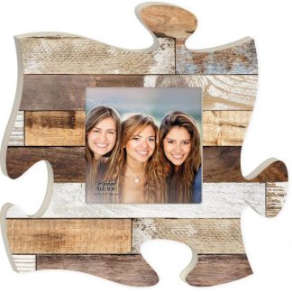 656200212134 Multicolor Wood Puzzle Piece Photo Frame (Plaque)