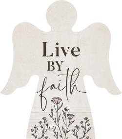 656200420843 Live By Faith Table Top Angel