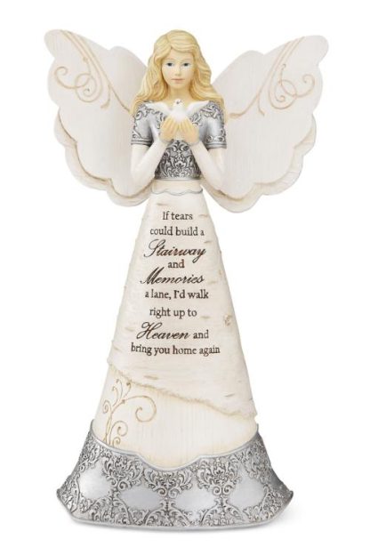 664843822948 Sympathy Angel Holding Dove (Figurine)