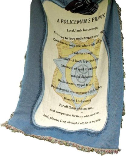 725734507976 Policemans Prayer Tapestry Throw