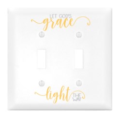 737682011870 Let Gods Grace Light The Way Double Light Switch Cover