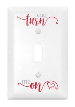 737682012280 You Turn Me On Single Light Switch Cover