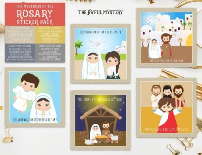 7426842715620 Mysteries Of The Rosary Sticker Set Set Of 20