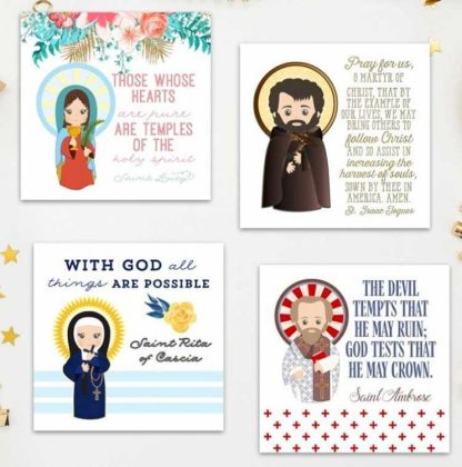 7426842715736 Saint Stickers Set 3 Set Of 12