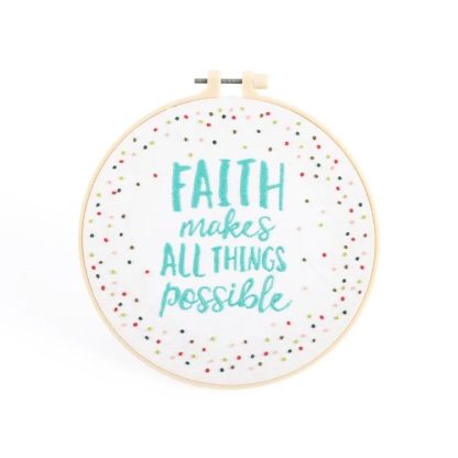 788200603107 Embroidery Kit Faith Makes All Things Possible