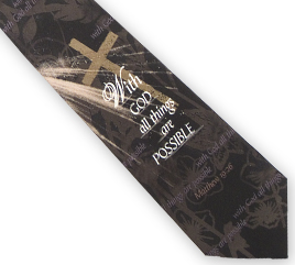 796736089234 All Things Possible Silk Necktie (Tie)