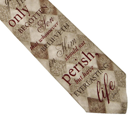 796736089289 John 3:16 Silk Necktie (Tie)