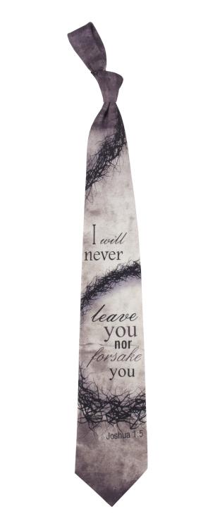 796736090865 Forsake You Joshua 1:5 Necktie (Tie)