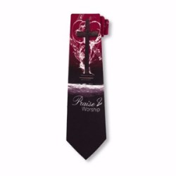 796736090971 Praise And Worship Him Silk Tie