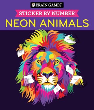 9781639385058 Sticker By Number Neon Animals