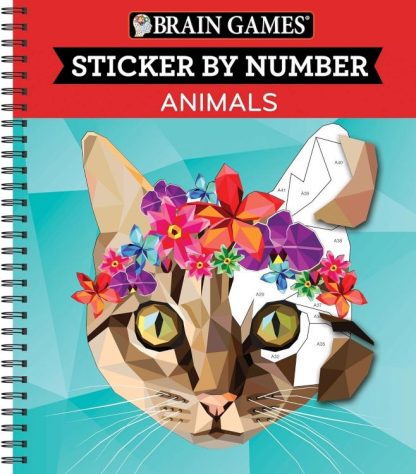 9781680229004 Sticker By Number Animals