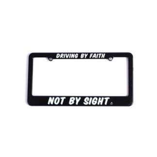 788200878055 Driving By Faith Not By Sight Auto Tag Frame