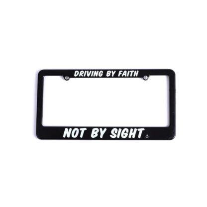 788200878055 Driving By Faith Not By Sight Auto Tag Frame