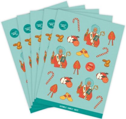 850048569386 Saint Nicholas Sticker Sheets 5 Pack